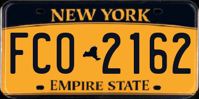 NY license plate FCO2162