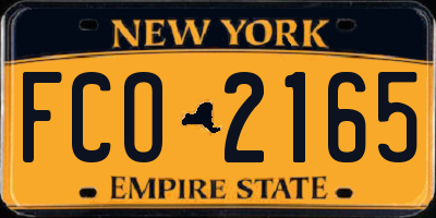 NY license plate FCO2165
