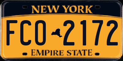 NY license plate FCO2172