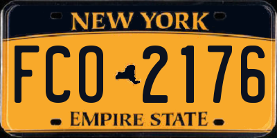 NY license plate FCO2176