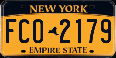 NY license plate FCO2179