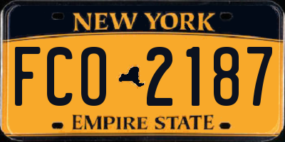 NY license plate FCO2187