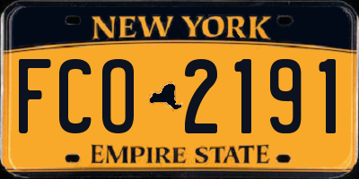 NY license plate FCO2191