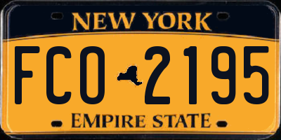 NY license plate FCO2195