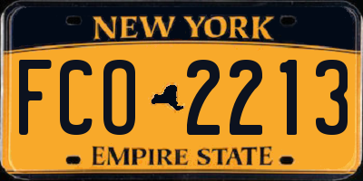 NY license plate FCO2213
