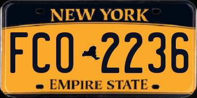 NY license plate FCO2236