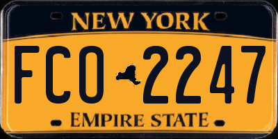 NY license plate FCO2247