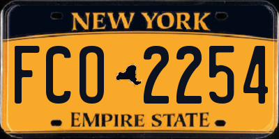 NY license plate FCO2254