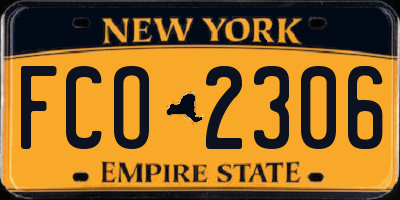 NY license plate FCO2306