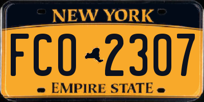 NY license plate FCO2307