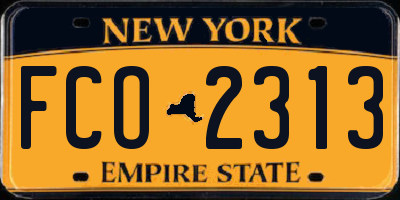 NY license plate FCO2313