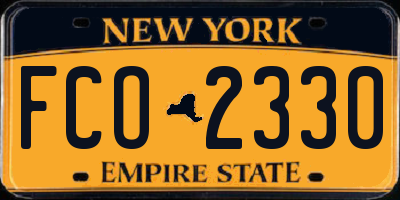 NY license plate FCO2330
