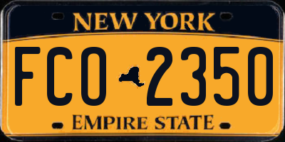 NY license plate FCO2350