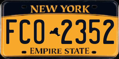 NY license plate FCO2352