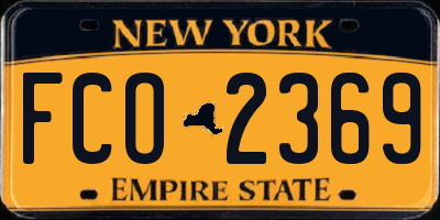NY license plate FCO2369