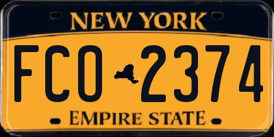 NY license plate FCO2374