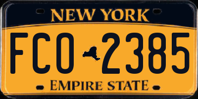 NY license plate FCO2385