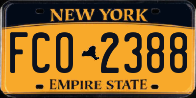 NY license plate FCO2388