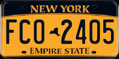 NY license plate FCO2405