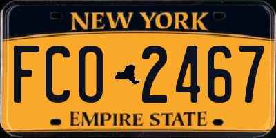 NY license plate FCO2467