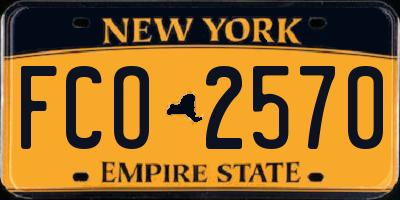 NY license plate FCO2570