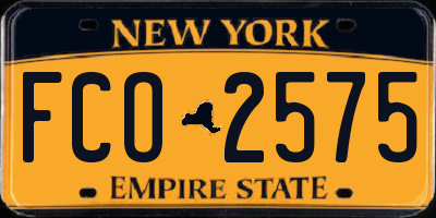 NY license plate FCO2575