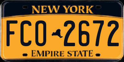 NY license plate FCO2672