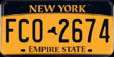 NY license plate FCO2674