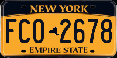 NY license plate FCO2678