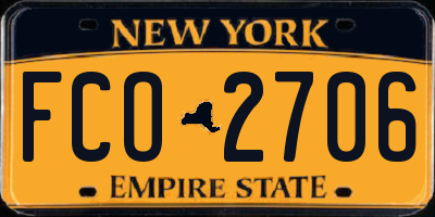 NY license plate FCO2706