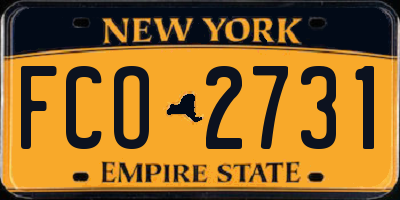 NY license plate FCO2731