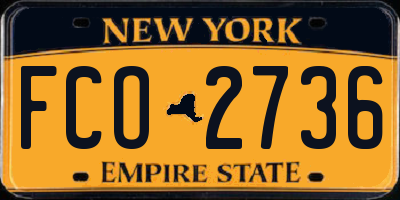NY license plate FCO2736