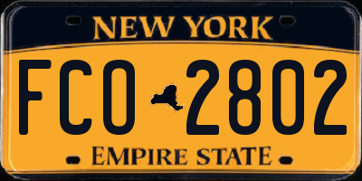 NY license plate FCO2802