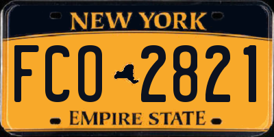 NY license plate FCO2821