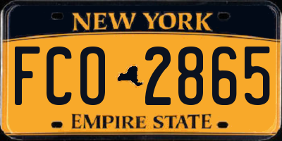 NY license plate FCO2865