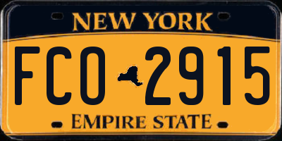 NY license plate FCO2915
