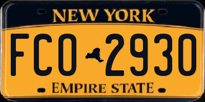 NY license plate FCO2930