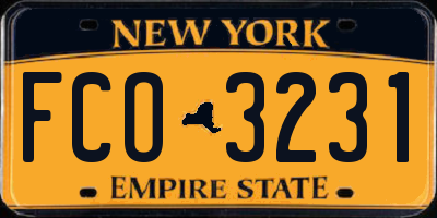 NY license plate FCO3231