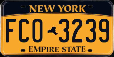 NY license plate FCO3239