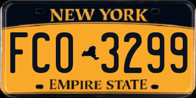 NY license plate FCO3299