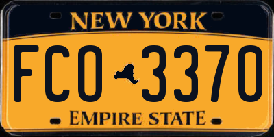 NY license plate FCO3370
