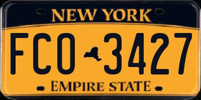 NY license plate FCO3427
