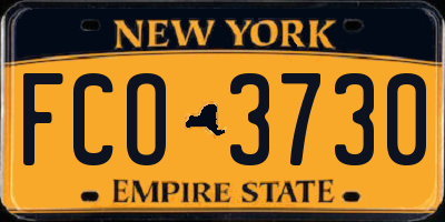NY license plate FCO3730