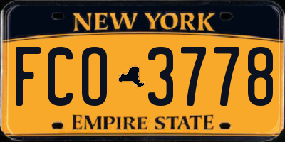 NY license plate FCO3778