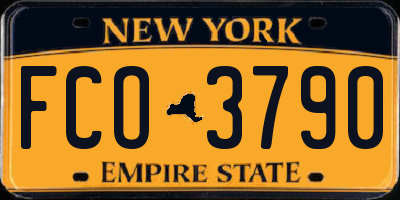NY license plate FCO3790