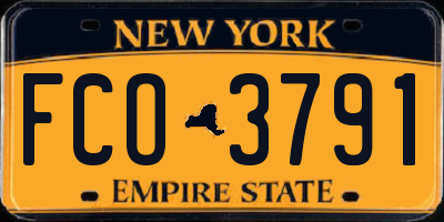 NY license plate FCO3791