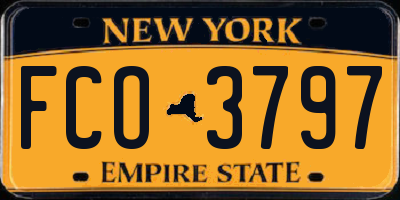 NY license plate FCO3797