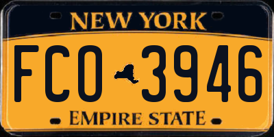 NY license plate FCO3946