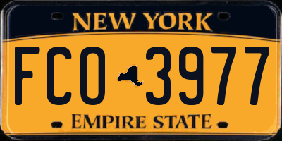 NY license plate FCO3977