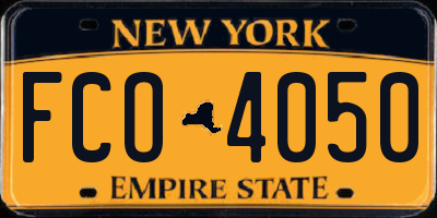 NY license plate FCO4050